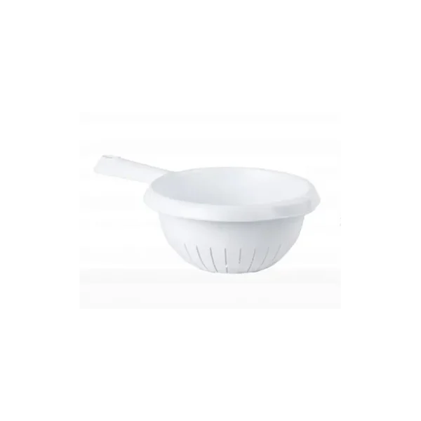 WHAM CUISINE 20CM HANDLED COLANDER/SIEVE ICE WHITE