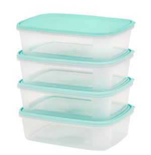 WHAM EVERYDAY SET OF 4 FOOD BOXES 1LITRE CLEAR