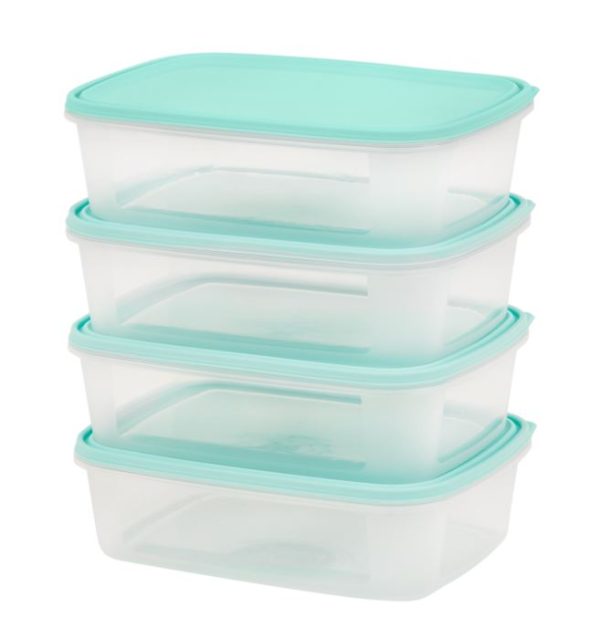 WHAM EVERYDAY SET OF 4 FOOD BOXES 1LITRE CLEAR