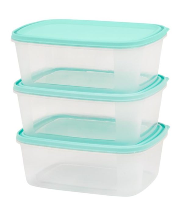 WHAM SET 3 EVERYDAY 2L FOOD BOX & LID CLEAR