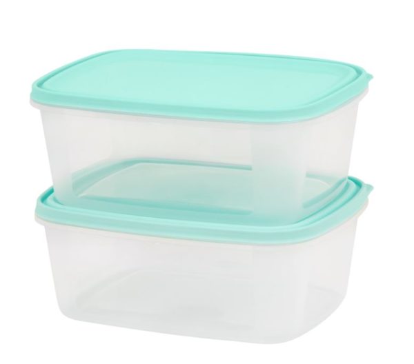 WHAM ASSORTED COLOUR EVERYDAY FOOD BOX WITH LID PACK OF 2