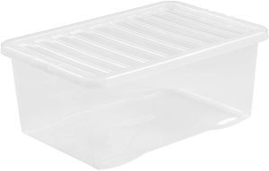 WHAM CRYSTAL 45L STORAGE BOX & LID CLEAR
