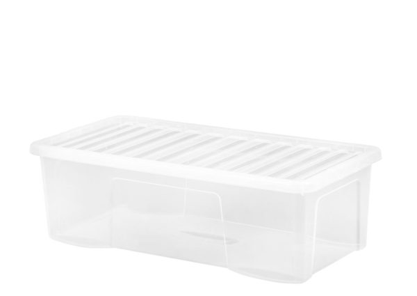 WHAM CRYSTAL 62L STORAGE BOX & LID CLEAR