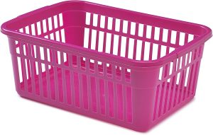 WHITEFURZE 45CM HANDY BASKET PNK