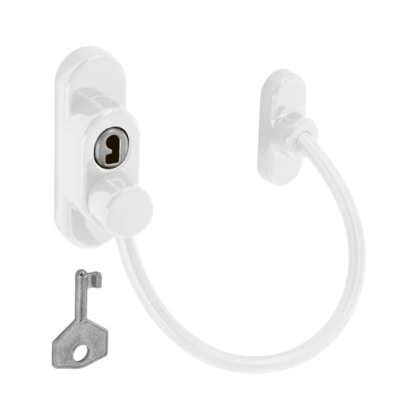 SECURIT S1044 CABLE WINDOW RESTRICTOR WHITE