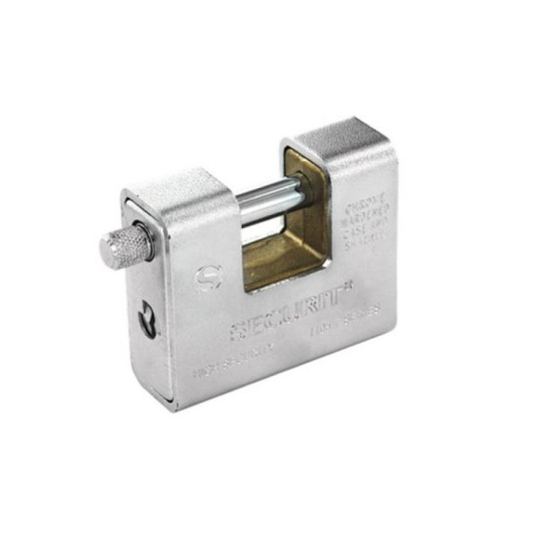 SECURIT S1105 ARMOURED PADLOCK BRASS/MATT CHROME PLATED 60MM