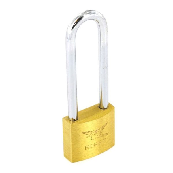 SECURIT S1139 EGRET BRASS PADLOCK LONG SH 30MM WITH 3 KEYS