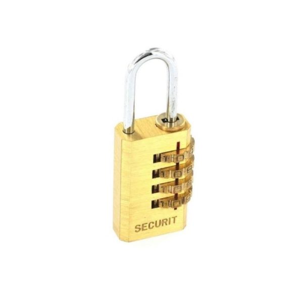 SECURIT S1192 COMBINATION PADLOCK BRASS 20MM