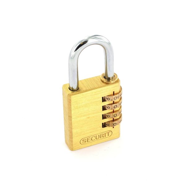 SECURIT S1197 COMBINATION PADLOCK BRASS 40MM