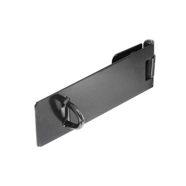 SECURIT S1452 SFTY HASP & STAPLE LIGHT BLACK 100MM