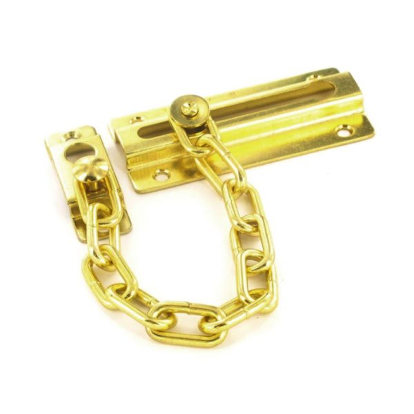 SECURIT S1624 STEEL DOOR CHAIN ELECTRO BRASSED (EB) 80MM