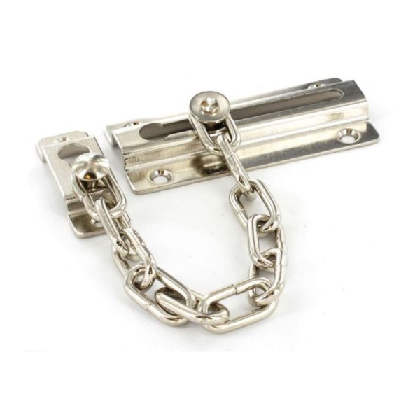 SECURIT S1625 STEEL DOOR CHAIN NICKLE PLATED 80MM