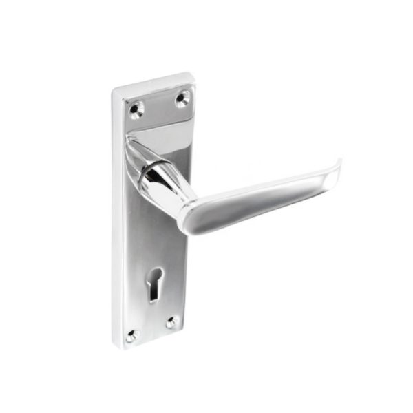 SECURIT S2705 CHROME PLATED FLAT LOCK HANDLES 155MM