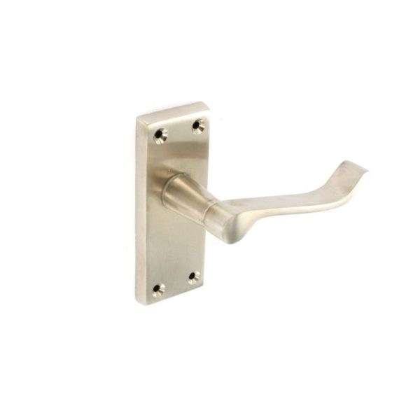 SECURIT S2721 BRUSHED NICKEL SCROLL LATCH HANDLES 115MM