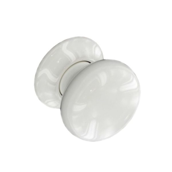 SECURIT S3280 CERAMIC DOOR KNOBS WHITE