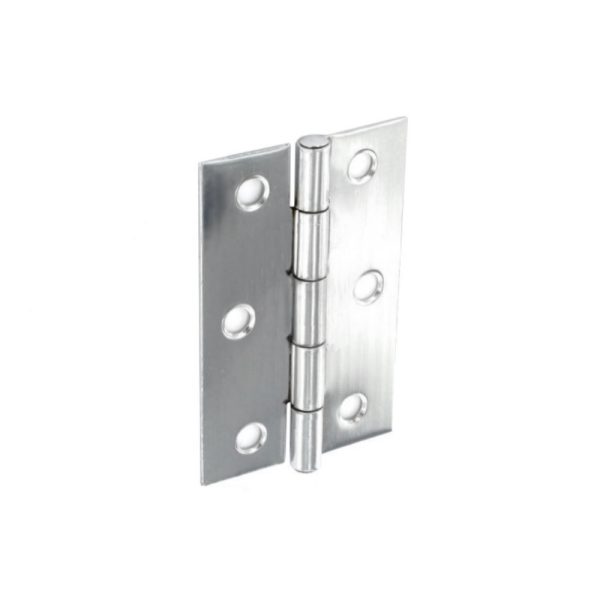 SECURIT S4302 STEEL BUTT HINGES POLISHED CHROME PLATED 75MM