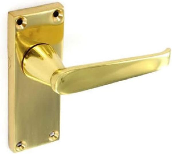 SECURIT S7201 PBRASS PLATED VICTORIAN LATCH HANDLES 115MM