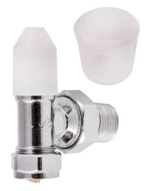 SECURPLUMB U9707 ANGLED RADIATOR VALVE CHROME PLATED 15MM