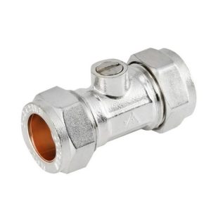 SECURPLUMB U9752 ISOLATING VALVE LP CXC CHROME PLATED 15MM