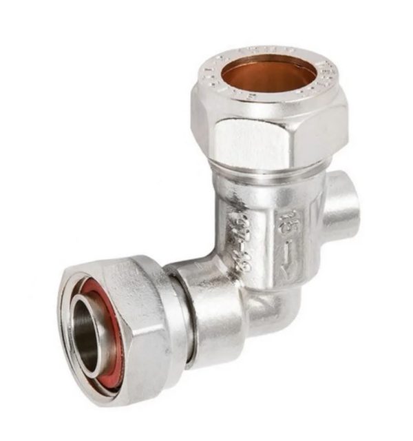 SECURPLUMB U9756 SERVICE VALVE ANGLED CHROME PLATED 15MMX1/2