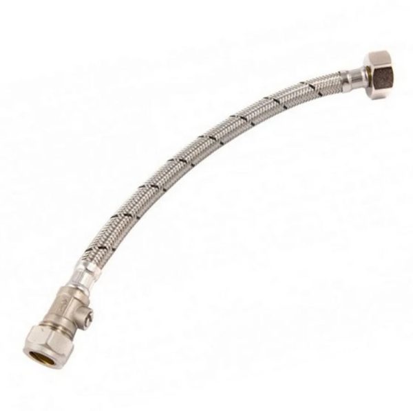 SECURPLUMB U9907 TAP CONNECTOR FLEXI & VALVE 300X15X1/2