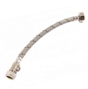 SECURPLUMB U9909 TAP CONNECTOR FLEXI & VALVE 300X15X3/4