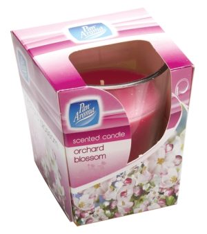 PAN AROMA CLEAR GLASS CANDLE - ORCHARD BLOSSOM