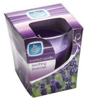 PAN AROMA CLEAR GLASS CANDLE - SOOTHING LAVENDER