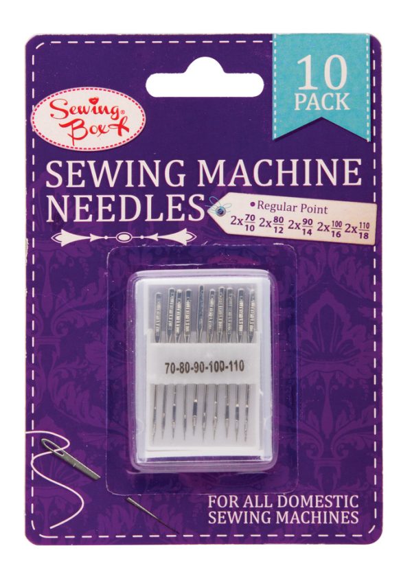 SEWING BOX SEWING MACHINE NEEDLES PACK OF 10