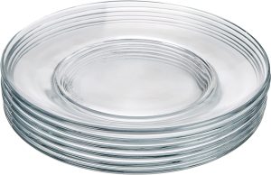 PACK OF 6 DURALEX LYS CLEAR DESSERT PLATE 19 CM (7 1/2) 19CM