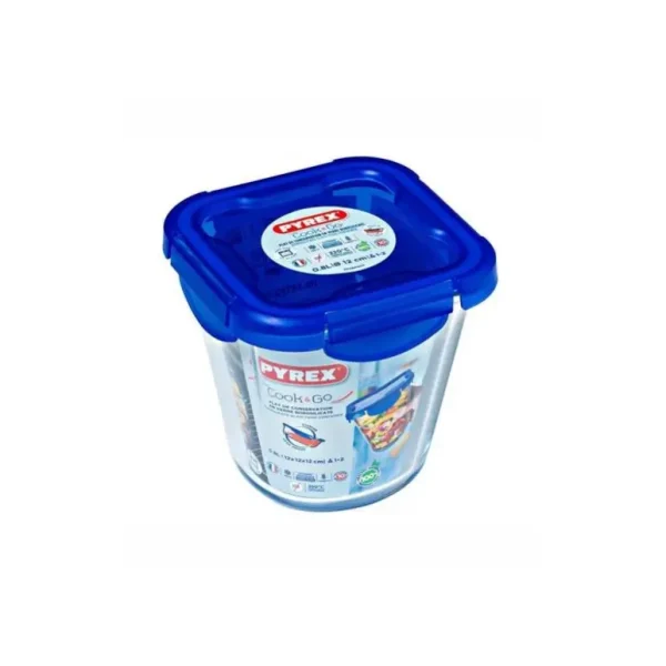 PYREX COOK & GO SNACK POT 12X12X12 800ML