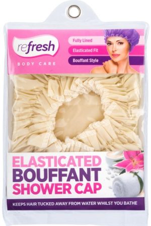 REFRESH -ELASTICATED BOUFFANT SHOWER CAP