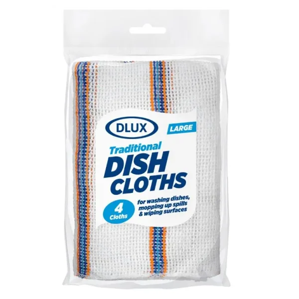 DLUX TRADITIONAL DISH CLOTHS PACK OF 4