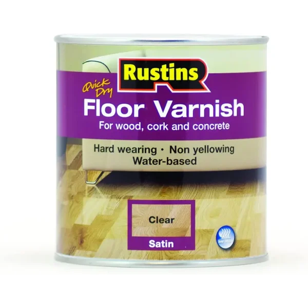 RUSTINS FLOOR VARNISH SATIN 1 LITRE