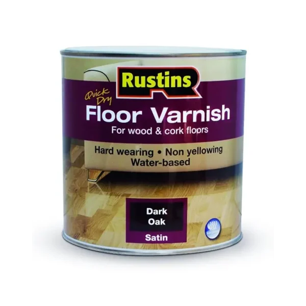 RUSTINS FLOOR VARNISH DARK OAK 2.5 LITRE