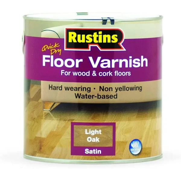 RUSTINS FLOOR VARNISH LIGHT OAK 2.5 LITRE