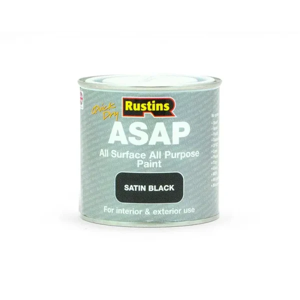 RUSTINS ASAP PAINT BLACK 250ML