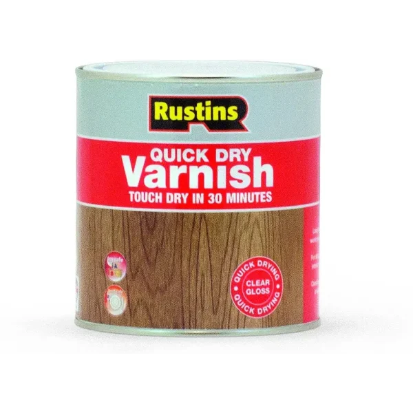 RUSTINS QUICK DRY VARNISH GLOSS CLEAR 1 LITRE