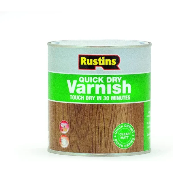 RUSTINS QUICK DRY VARNISH MATT CLEAR 1 LITRE