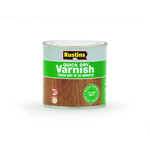 RUSTINS QUICK DRY VARNISH MATT CLEAR 250ML