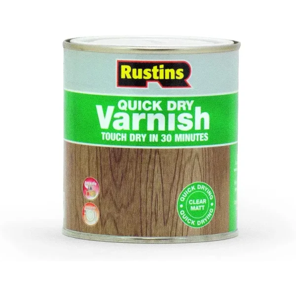 RUSTINS QUICK DRY VARNISH MATT CLEAR 500ML