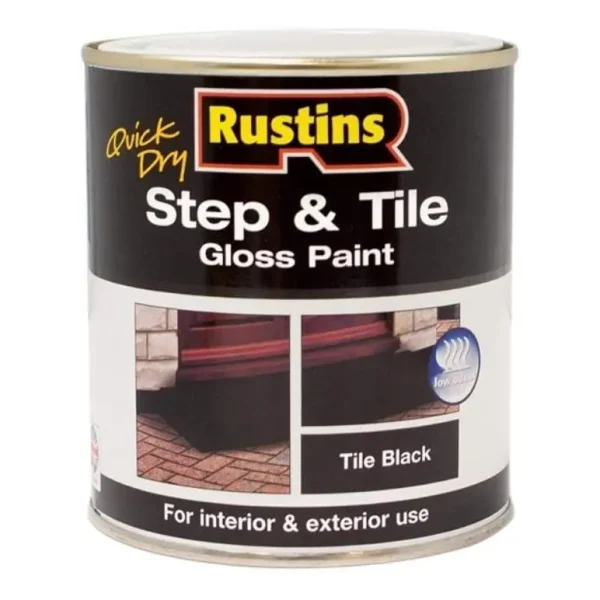 RUSTINS QUICK DRY STEP & TILE BLACK 1 LITRE