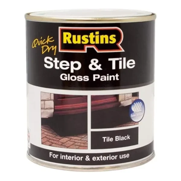 RUSTINS QUICK DRY STEP & TILE BLACK 500ML