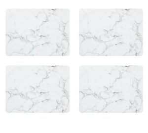 SABICHI 4 MARBLE PLACEMATS AND 4 COASTERS SET`