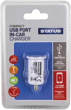 STATUS 1A USB CAR CHARGER