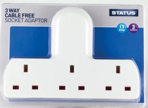 STATUS 1 GANG TO 3 GANG EXTENSION SOCKET PLUG