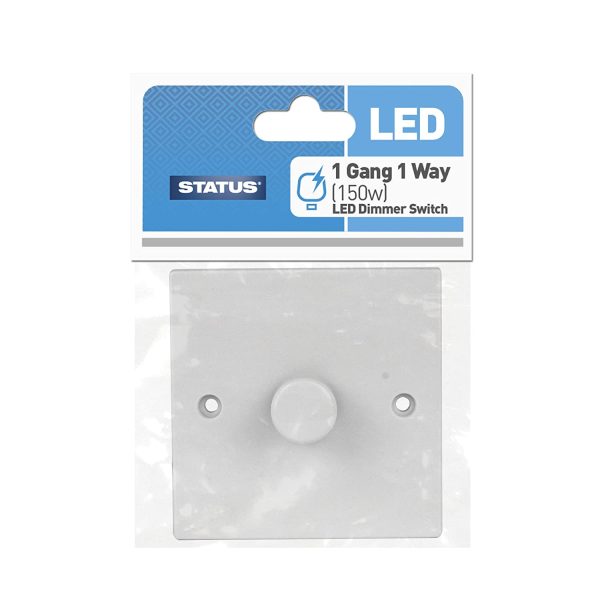 STATUS 1 GANG 1 WAY LED DIMMER SWITCH 150W