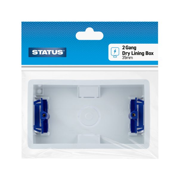 STATUS TWIN 2 GANG DRY LINING WALL PATTRESS BOX 35MM