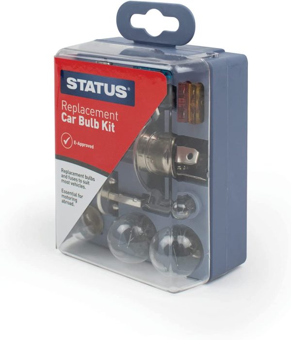 STATUS UNIVERSAL 10 PCS EMERGENCY CAR SPARE BULB H1 H4 H7 & FUSE KIT SET