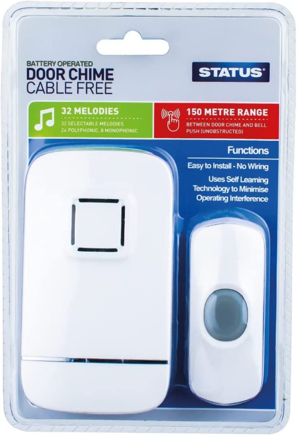 STATUS WIRELESS DOOR CHIME 150M RANGE